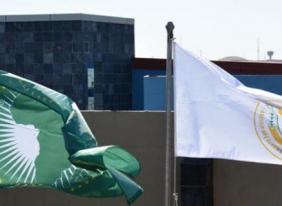 African Union Flag and Pan African Parliament Flag